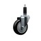 Service Caster 4'' SS Black Poly Wheel Swivel 1-1/8'' Expanding Stem Caster SCC-SSEX20S414-PPUB-BLK-118 - alternate 1